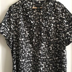 Lane Bryant ruffle front blouse